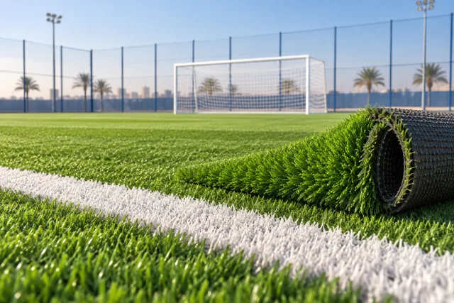 صورة توضيحية لخدمة العشب الصناعي للملاعب